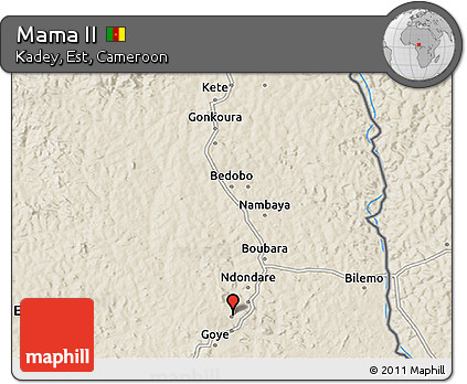 Shaded Relief 3D Map of Mama II