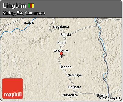 Shaded Relief 3D Map of Lingbim