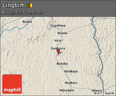 Shaded Relief 3D Map of Lingbim