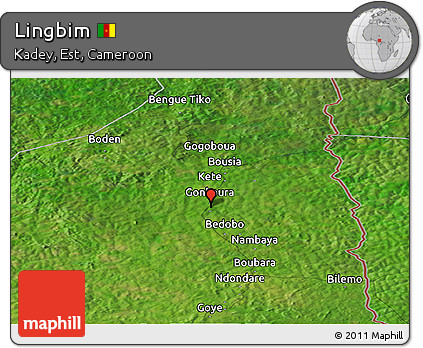 Satellite Panoramic Map of Lingbim