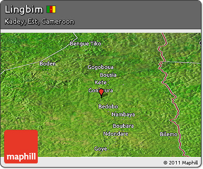 Satellite Panoramic Map of Lingbim