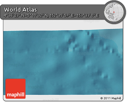 Satellite 3D Map of the Area around 4° 53' 57" N, 153° 4' 29" E