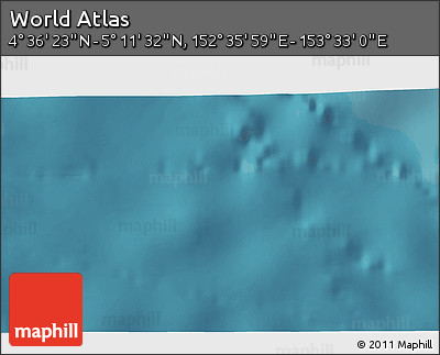 Satellite 3D Map of the Area around 4° 53' 57" N, 153° 4' 29" E
