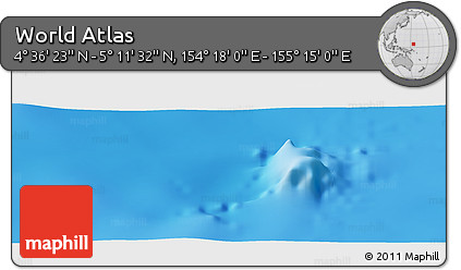 Physical Panoramic Map of the Area around 4° 53' 57" N, 154° 46' 30" E