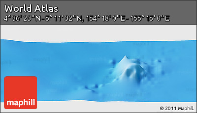 Physical Panoramic Map of the Area around 4° 53' 57" N, 154° 46' 30" E
