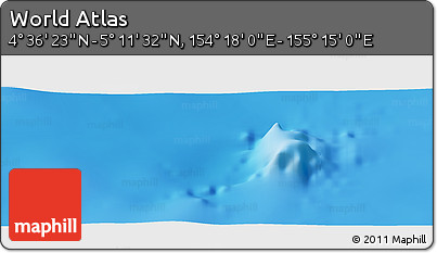 Physical Panoramic Map of the Area around 4° 53' 57" N, 154° 46' 30" E