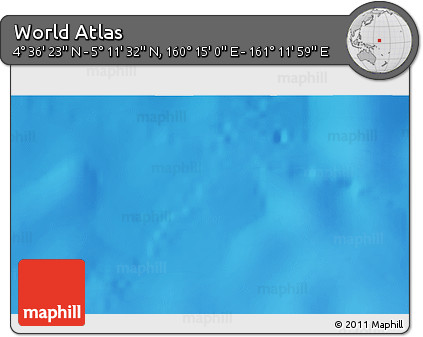 Physical 3D Map of the Area around 4° 53' 57" N, 160° 43' 29" E