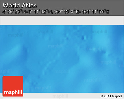 Physical 3D Map of the Area around 4° 53' 57" N, 160° 43' 29" E