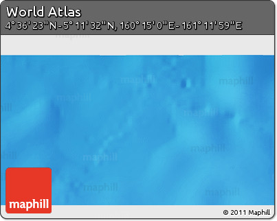 Physical 3D Map of the Area around 4° 53' 57" N, 160° 43' 29" E