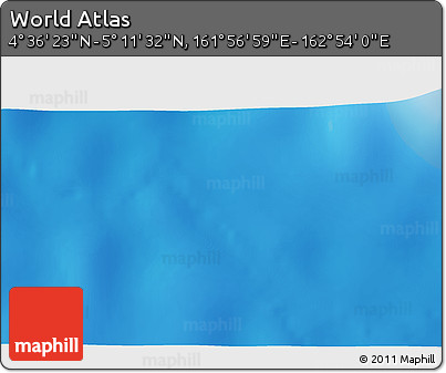 Physical 3D Map of the Area around 4° 53' 57" N, 162° 25' 30" E