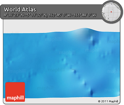 Physical 3D Map of the Area around 4° 53' 57" N, 162° 16' 30" W