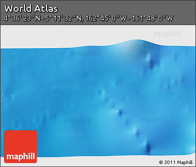 Physical 3D Map of the Area around 4° 53' 57" N, 162° 16' 30" W