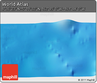 Physical 3D Map of the Area around 4° 53' 57" N, 162° 16' 30" W