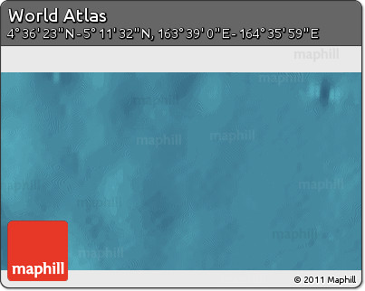 Satellite 3D Map of the Area around 4° 53' 57" N, 164° 7' 30" E