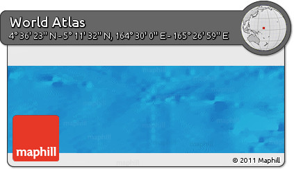 Physical Panoramic Map of the Area around 4° 53' 57" N, 164° 58' 29" E
