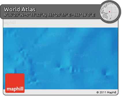 Physical 3D Map of the Area around 4° 53' 57" N, 165° 49' 29" E