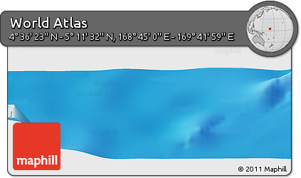 Physical Panoramic Map of the Area around 4° 53' 57" N, 169° 13' 29" E