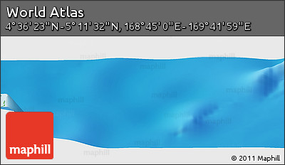 Physical Panoramic Map of the Area around 4° 53' 57" N, 169° 13' 29" E