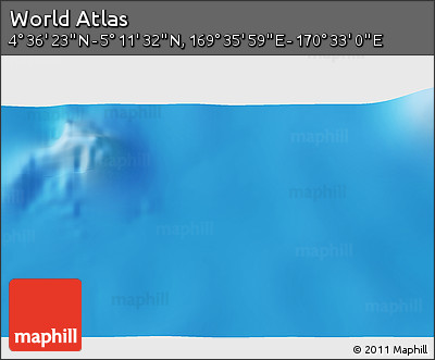 Physical 3D Map of the Area around 4° 53' 57" N, 170° 4' 29" E