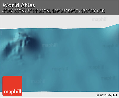 Satellite 3D Map of the Area around 4° 53' 57" N, 170° 4' 29" E