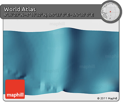 Satellite 3D Map of the Area around 4° 53' 57" N, 176° 1' 30" E