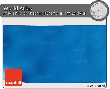 Physical 3D Map of the Area around 4° 53' 57" N, 176° 52' 30" E