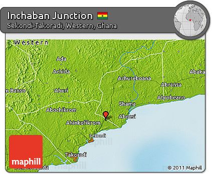 Physical 3D Map of Inchaban Junction