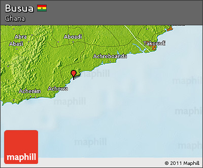 Physical 3D Map of Busua