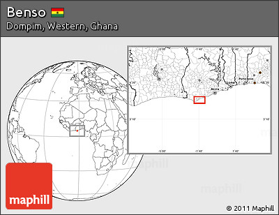 Blank Location Map of Benso