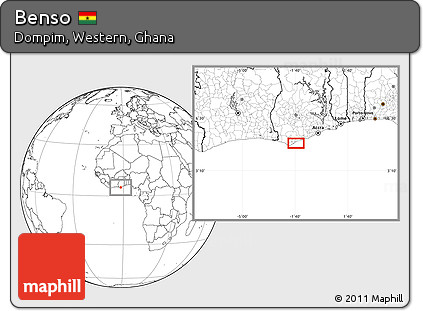 Blank Location Map of Benso