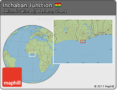 Savanna Style Location Map of Inchaban Junction
