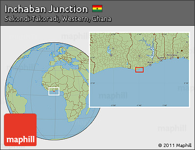 Savanna Style Location Map of Inchaban Junction