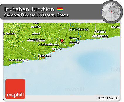 Physical Panoramic Map of Inchaban Junction