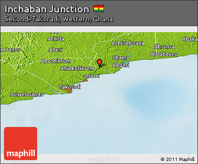 Physical Panoramic Map of Inchaban Junction