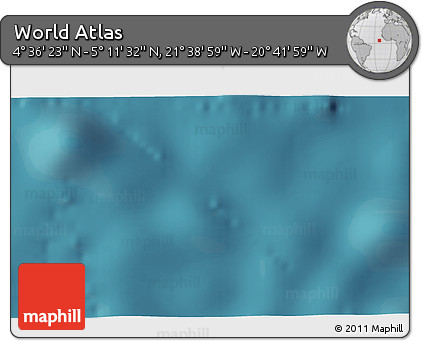 Satellite 3D Map of the Area around 4° 53' 57" N, 21° 10' 29" W