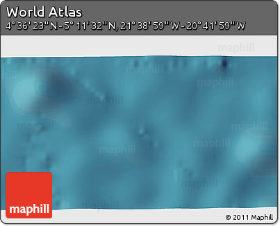 Satellite 3D Map of the Area around 4° 53' 57" N, 21° 10' 29" W