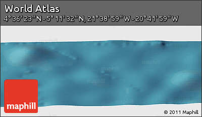 Satellite Panoramic Map of the Area around 4° 53' 57" N, 21° 10' 29" W