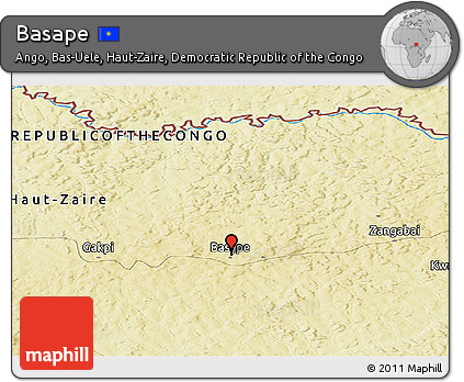 Physical Panoramic Map of Basape