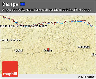 Physical Panoramic Map of Basape