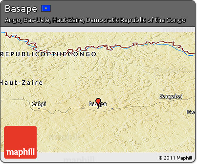 Physical Panoramic Map of Basape