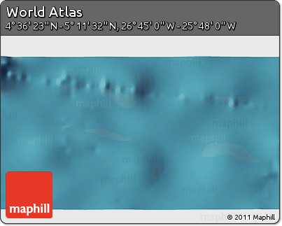 Satellite 3D Map of the Area around 4° 53' 57" N, 26° 16' 29" W
