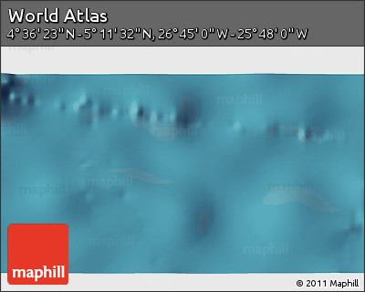 Satellite 3D Map of the Area around 4° 53' 57" N, 26° 16' 29" W