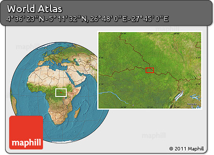 Satellite Location Map of the Area around 4° 53' 57" N, 27° 16' 29" E
