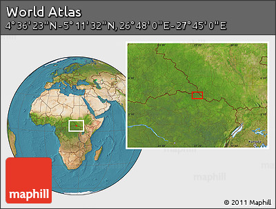 Satellite Location Map of the Area around 4° 53' 57" N, 27° 16' 29" E