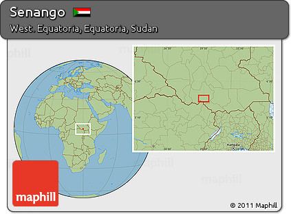 Savanna Style Location Map of Senango