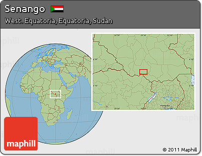 Savanna Style Location Map of Senango