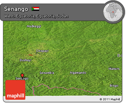 Satellite Panoramic Map of Senango
