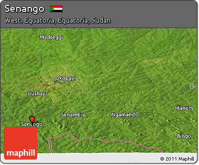 Satellite Panoramic Map of Senango