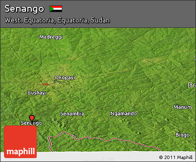 Satellite Panoramic Map of Senango