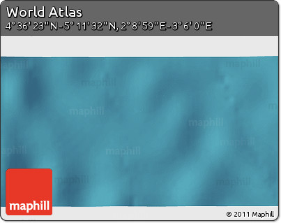 Satellite 3D Map of the Area around 4° 53' 57" N, 2° 37' 30" E